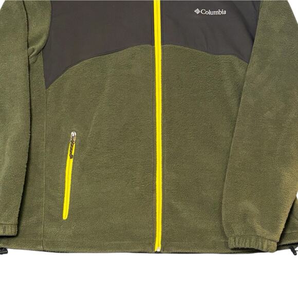 Columbia Full Zip Fleece Jacket Men’s XL Green Gray Outdoor Hiking Gorpcore - Picture 12 of 12